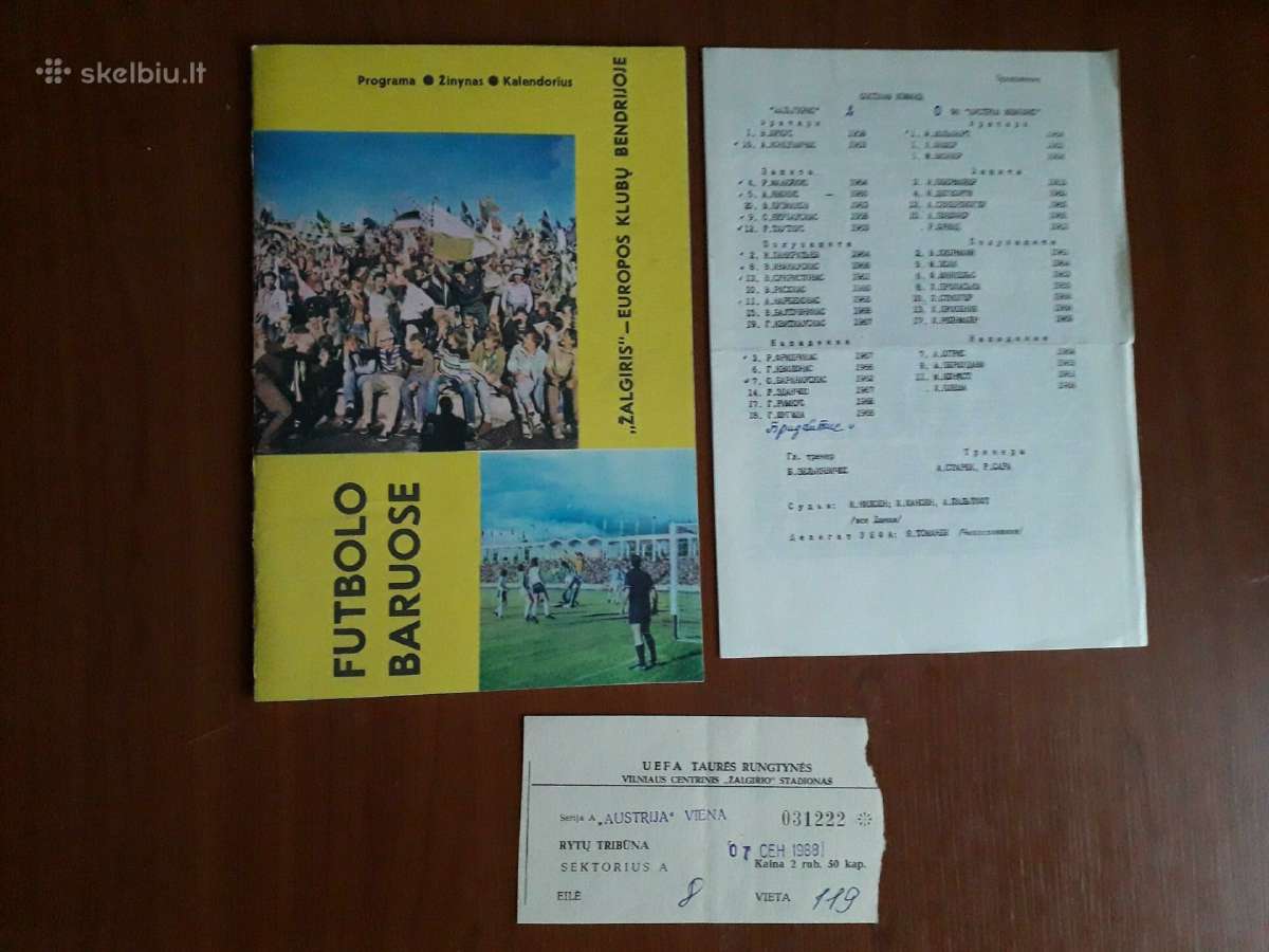 Vilniaus "Žalgiris" - "Austria Memphis" 1988 metai