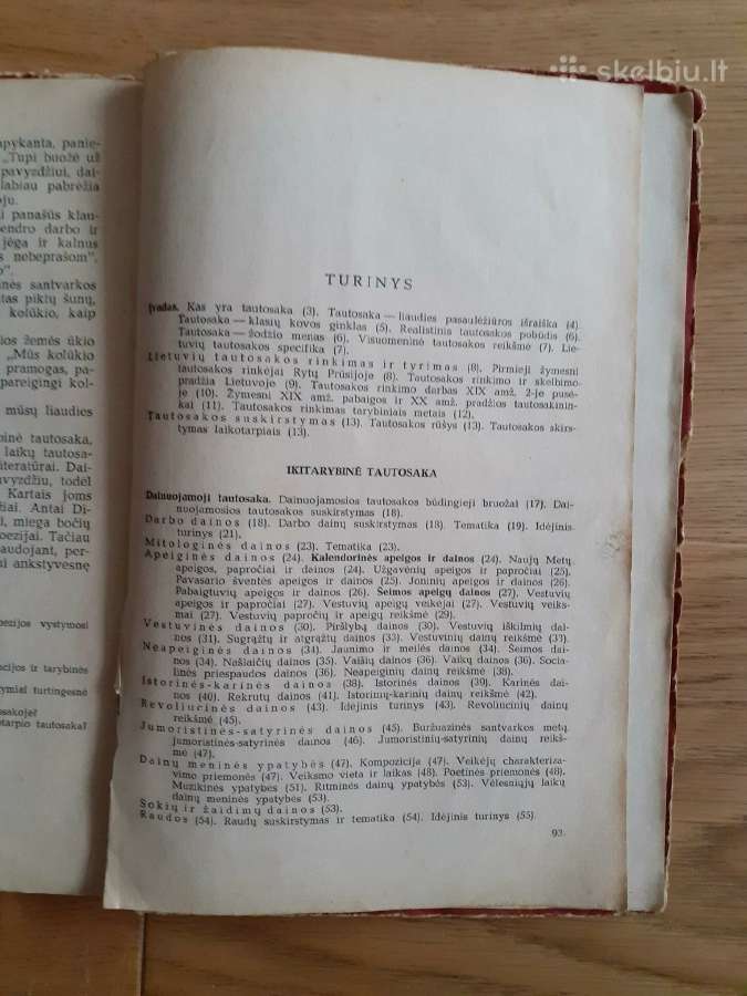 Lietuvių tautosakos vadovėlis 8 kl. (1960 m.) - nuotraukos Nr. 3