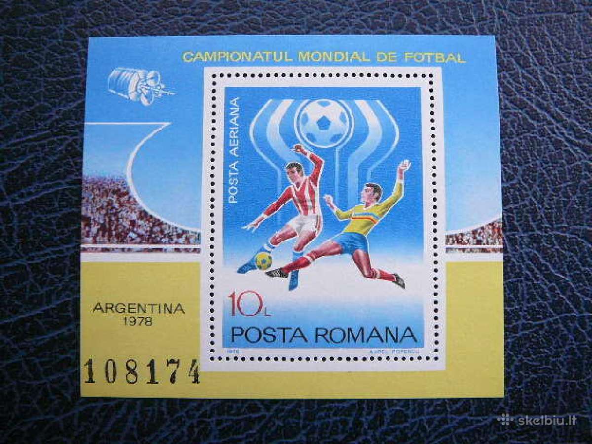 Futbolas Argentina78 Rumunija 1978 Mnh alb3512