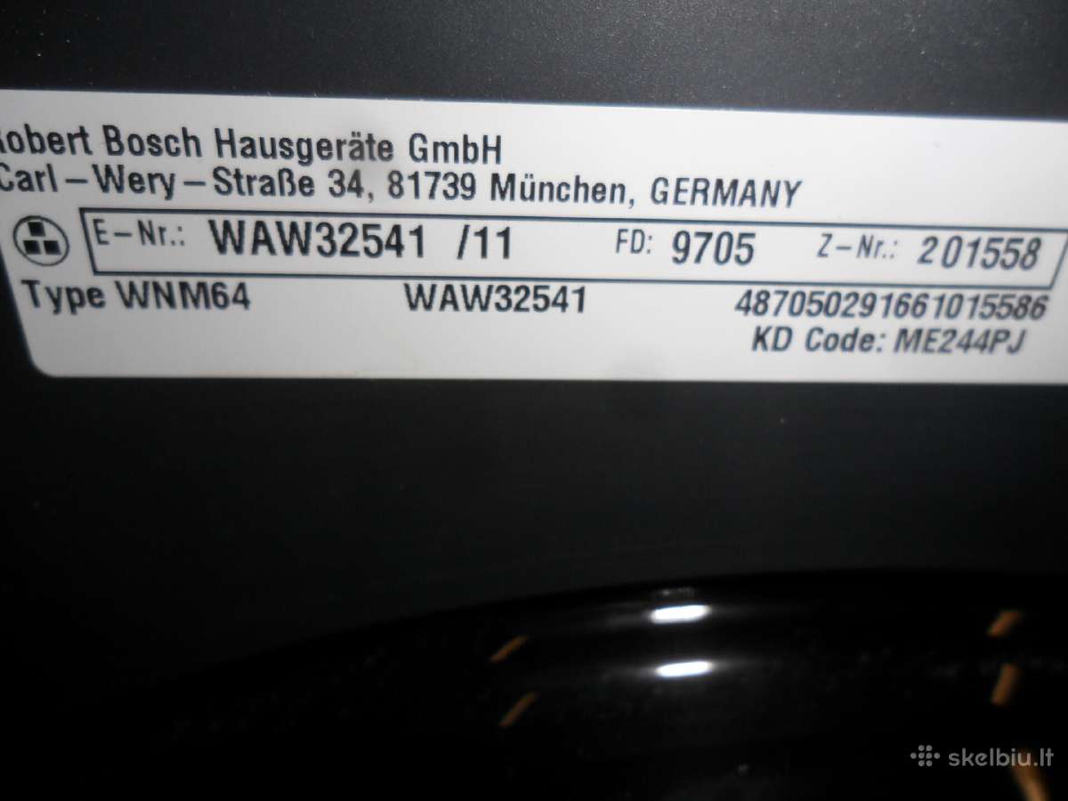 Bosch 8-OS Serijos Skalbimo Masina - nuotraukos Nr. 4