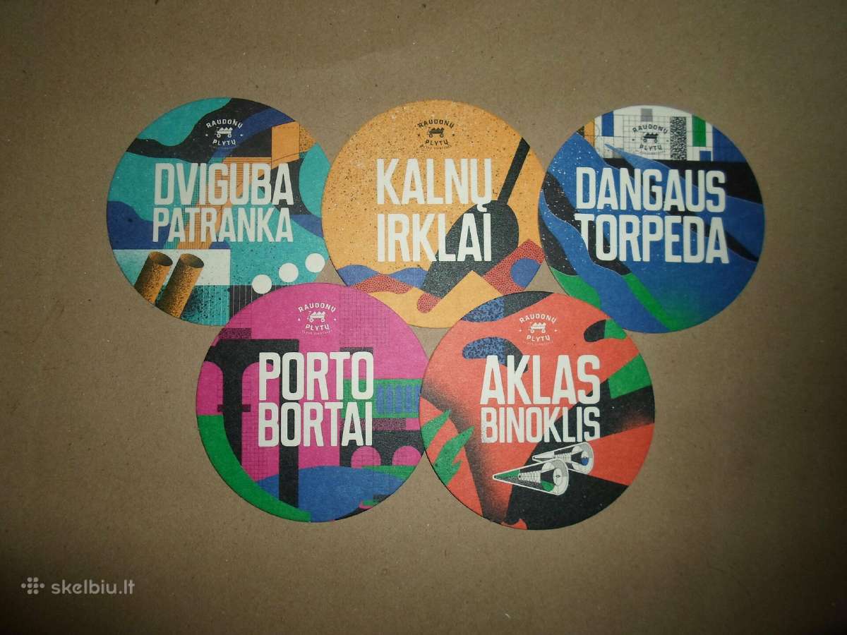 Raudonų plytų alaus padėkliukai