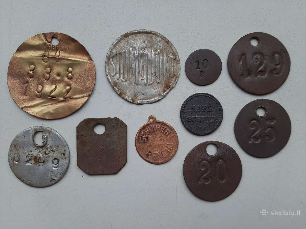 Senoviniai žetonai 10 vnt.uz 5€