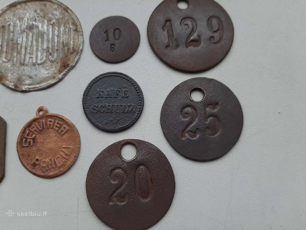 Senoviniai žetonai 10 vnt.uz 5€ - nuotraukos Nr. 2
