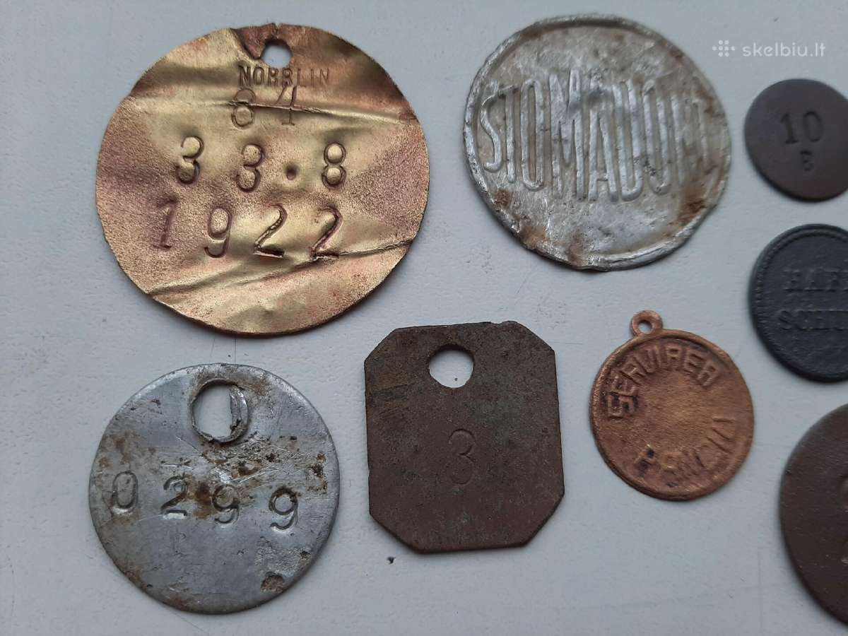 Senoviniai žetonai 10 vnt.uz 5€ - nuotraukos Nr. 3