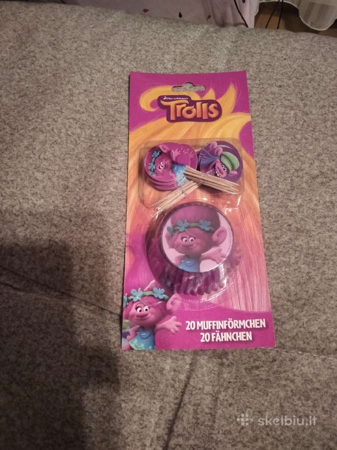 Trolls indėliai keksiukams ir sumuštinių smeigtuka