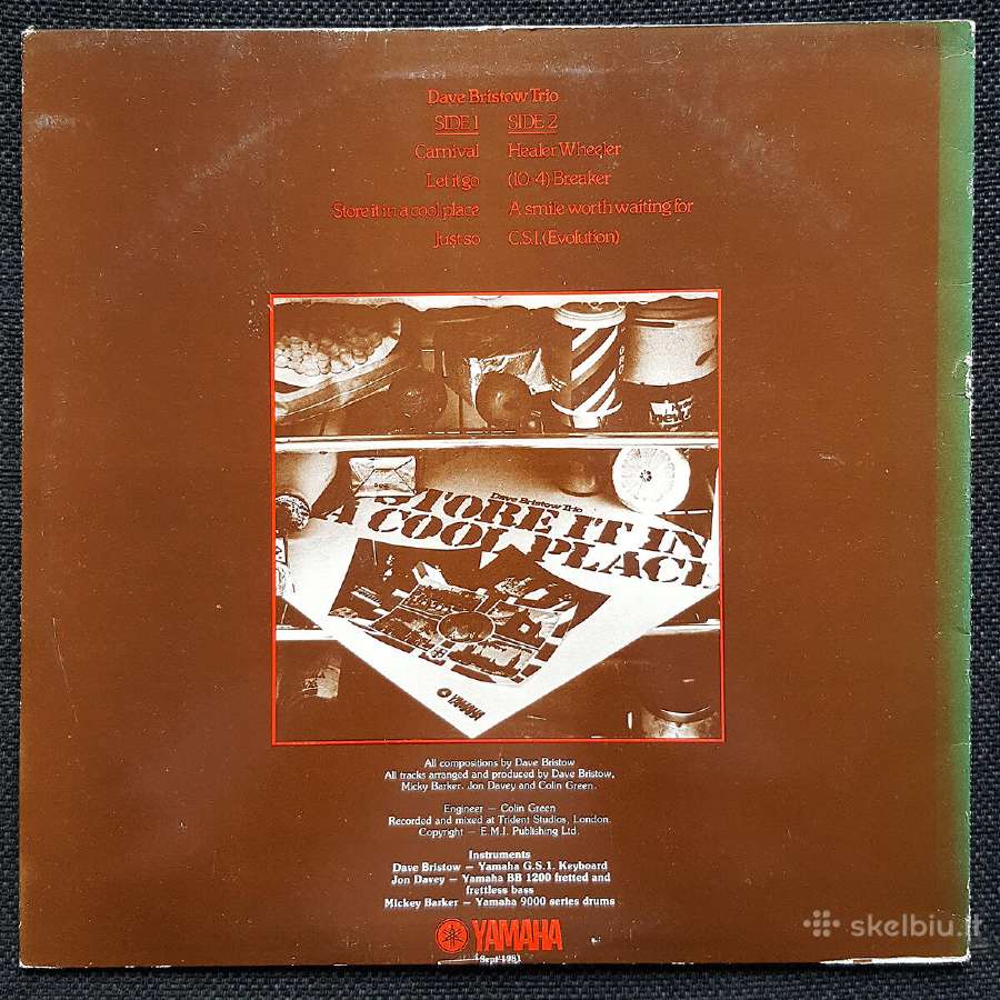 Lp. Dave Bristow Trio – Store IT In A Cool Place - nuotraukos Nr. 2