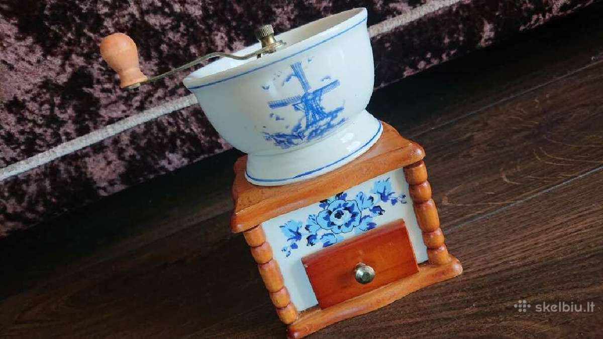 Keramika medinis Pipiru kavos malūnas _Vintažinis - nuotraukos Nr. 5