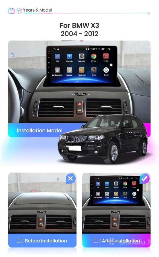 Bmw X3 2004 - 2012 android multimedija - nuotraukos Nr. 7