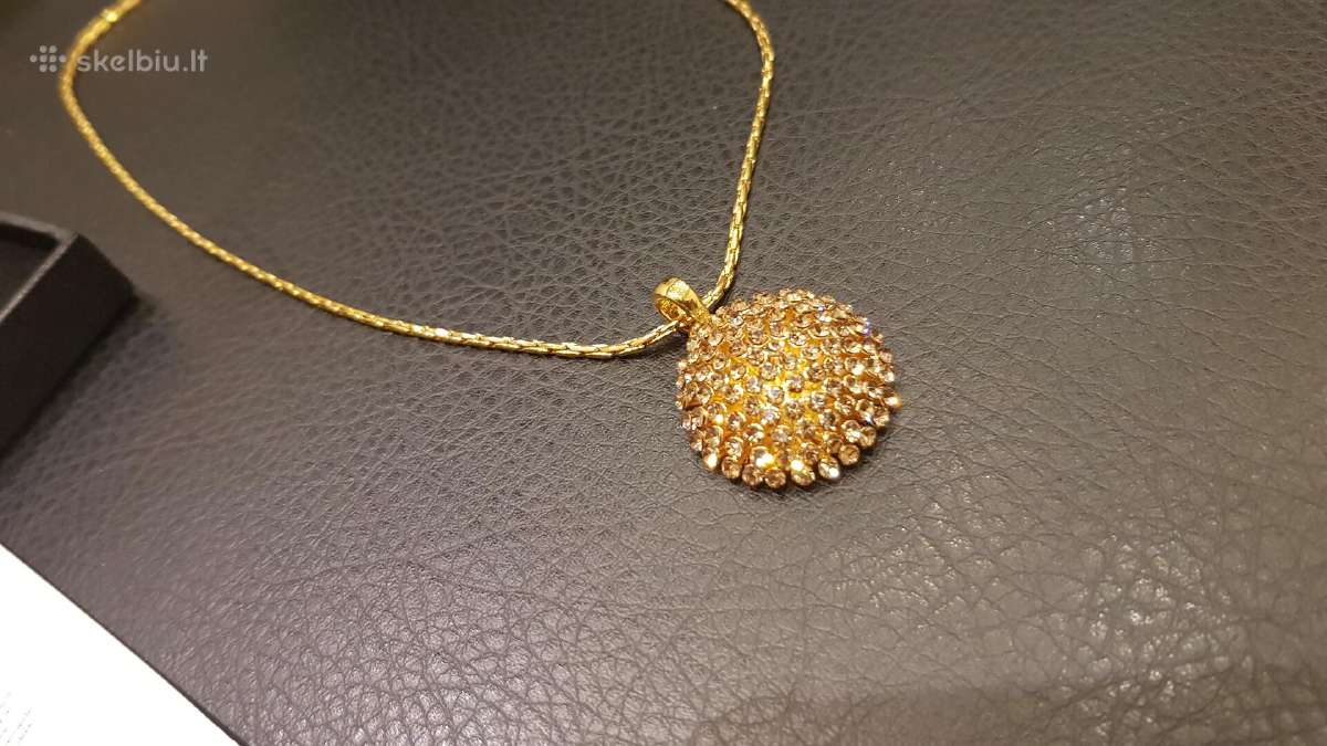 Pakabukas su grandinele su swarovski kristalais