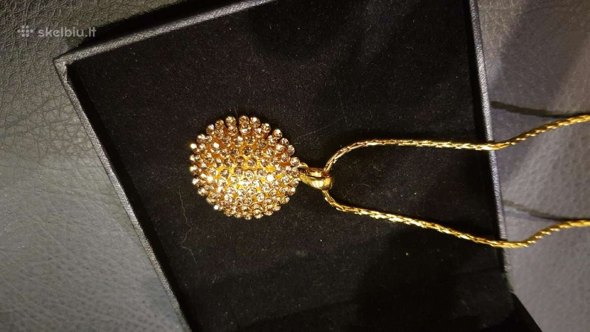 Pakabukas su grandinele su swarovski kristalais - nuotraukos Nr. 6
