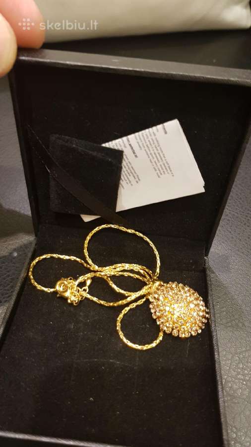 Pakabukas su grandinele su swarovski kristalais - nuotraukos Nr. 7