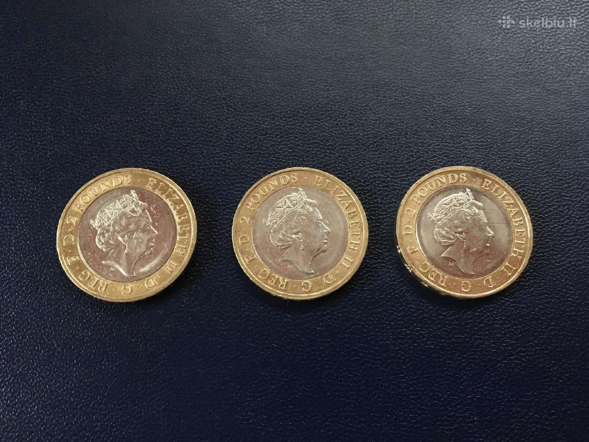 Monetos UK 2016m. 2 svarai, 3 vnt. - nuotraukos Nr. 2