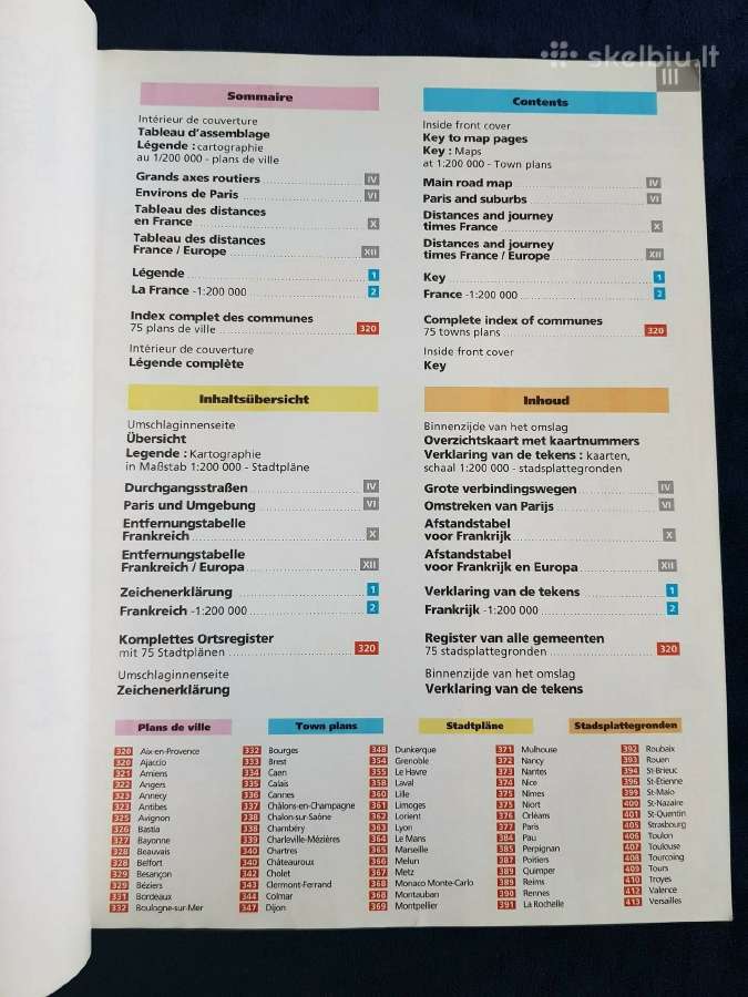 Michelin France Tourist- motoring atlas -atlasas - nuotraukos Nr. 3