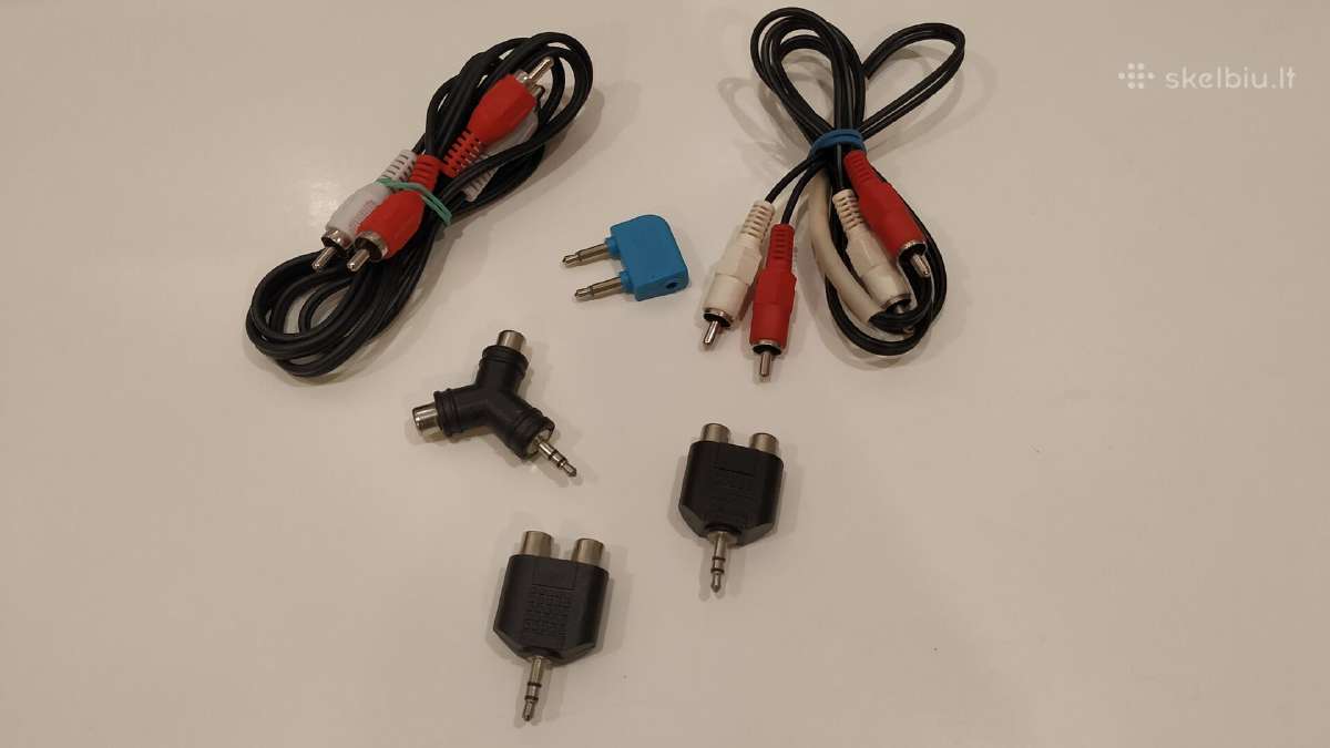 Audio kabeliai Rca ir jungtys