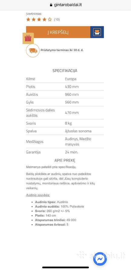 Stalas + 6 kėdės - nuotraukos Nr. 6
