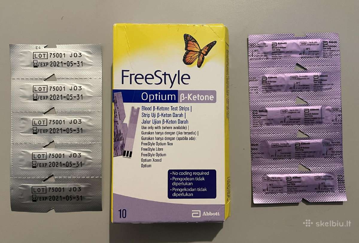 Juosteles Abbott Freestyle Optium beta Ketone N10 - nuotraukos Nr. 2