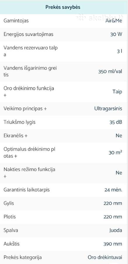 Ultragarsinis oro drėkintuvas - nuotraukos Nr. 2