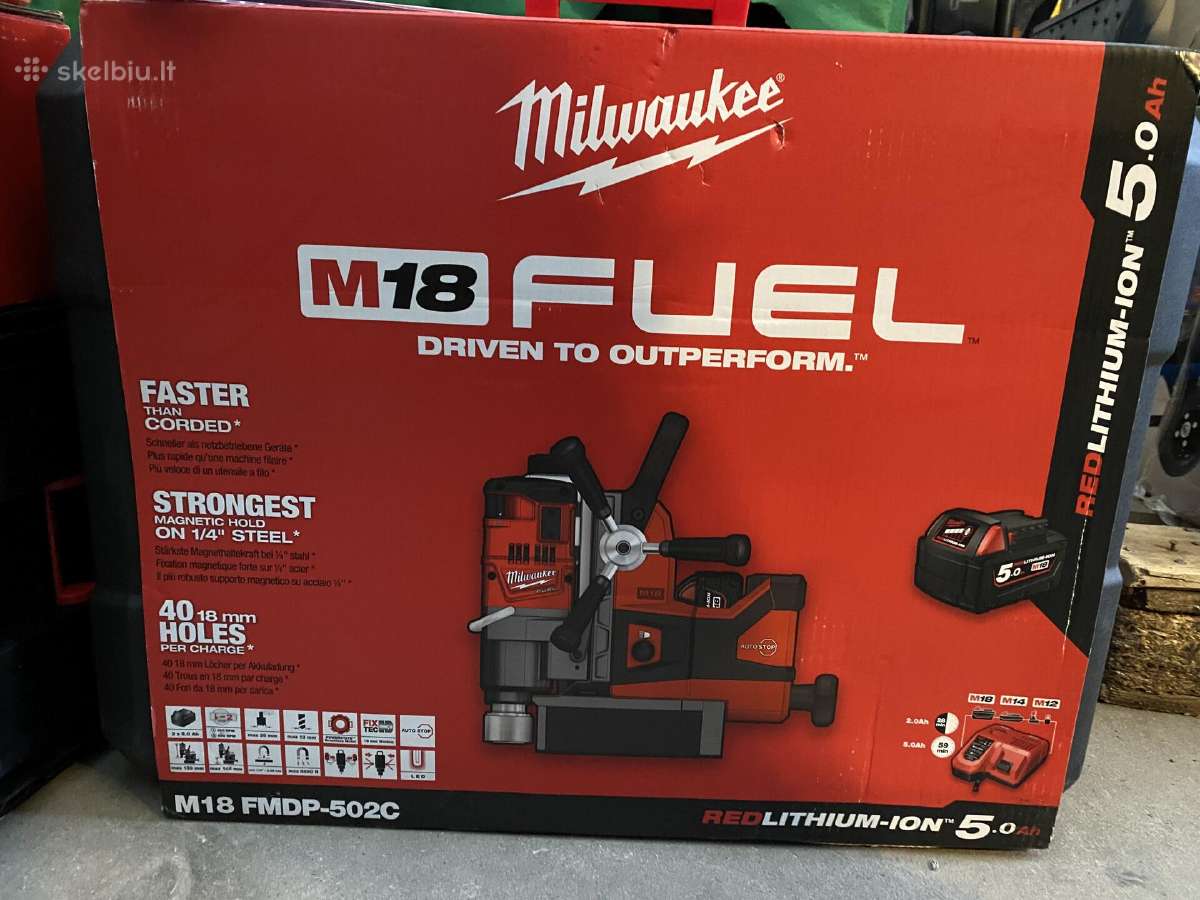 Magnetinės gręžimo Milwaukee M18 Fmdp-502c - nuotraukos Nr. 3