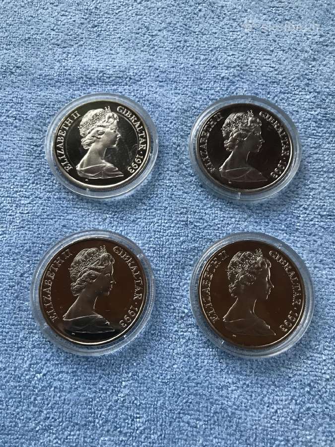 Monetos Gibraltar 1993m, 1 krona, cu-ni - nuotraukos Nr. 3