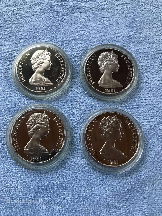 Monetos Isle of Man 1981m. 1 krona, cu-ni proof - nuotraukos Nr. 3