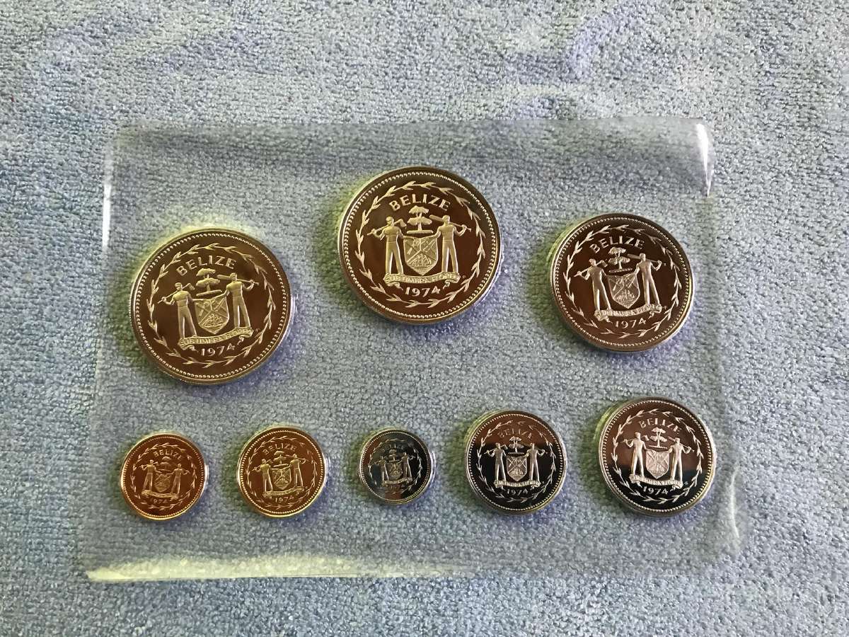Monetos belize 1974m cu-ni proof - nuotraukos Nr. 3