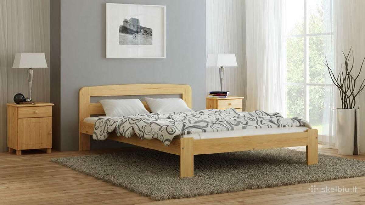 Medinės lovos nuo 105eur,čiužiniai Akcija!