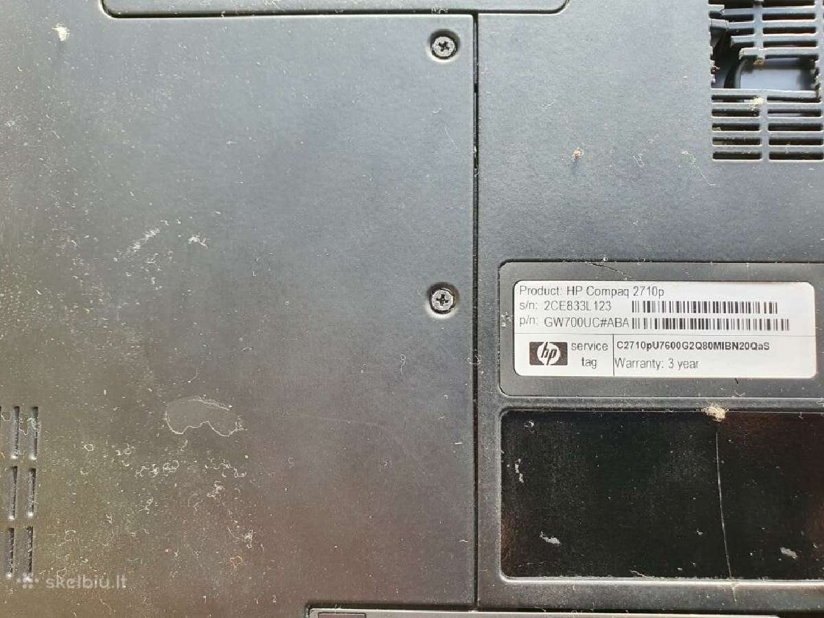 Hp Compaq 2710p - nuotraukos Nr. 7