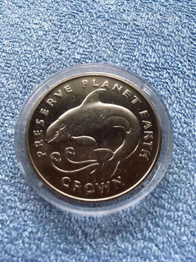 Moneta Isle of Man, 1996m. 1 krona, cu-ni