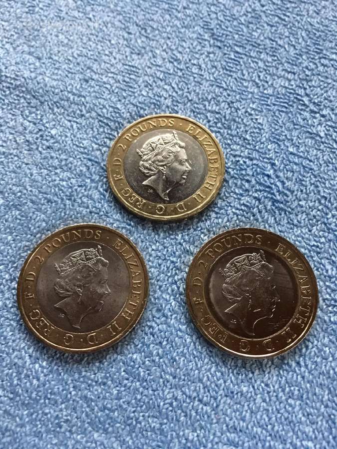 Monetos UK 2016m. 2 svarai, 3 vnt. cu-ni - nuotraukos Nr. 2