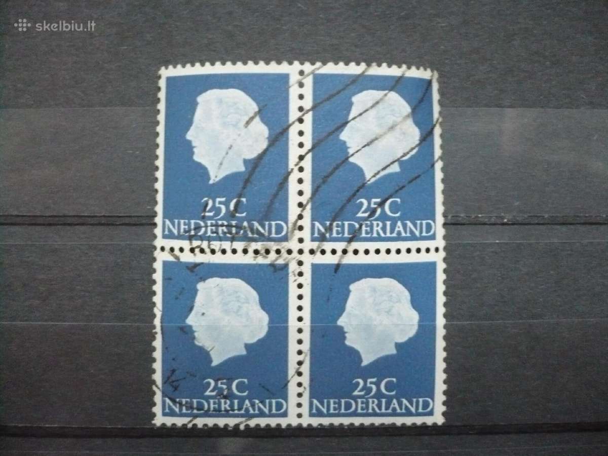 1953 Queen Juliana kvartblokas 25c