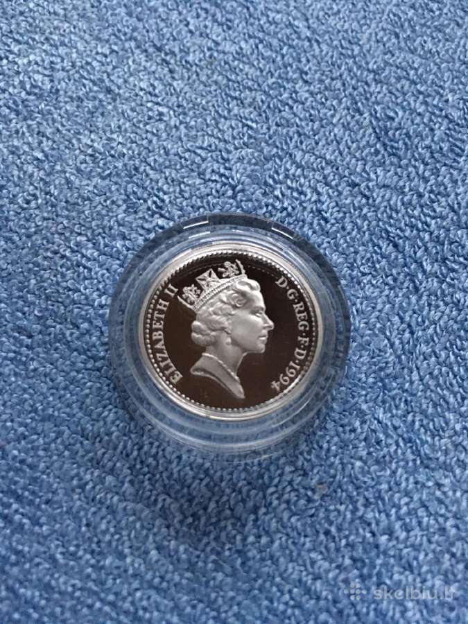 Moneta UK 1994m. 1 svaras, sidabras - nuotraukos Nr. 2