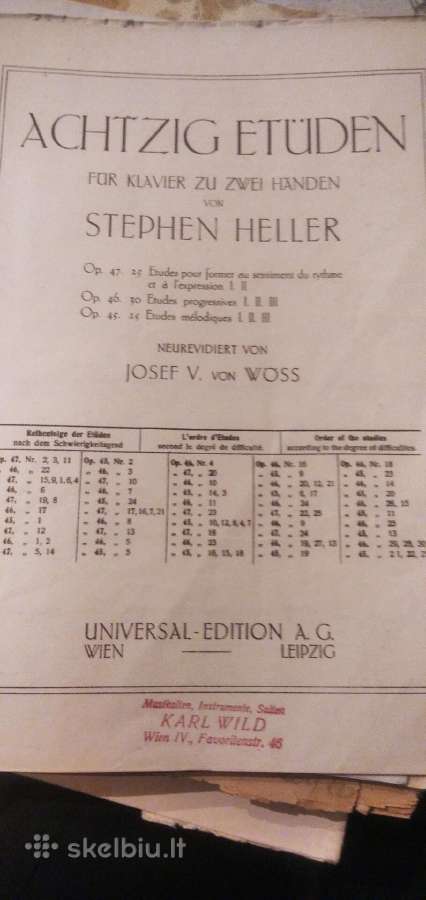 St.heller Etiudai fortepijonui