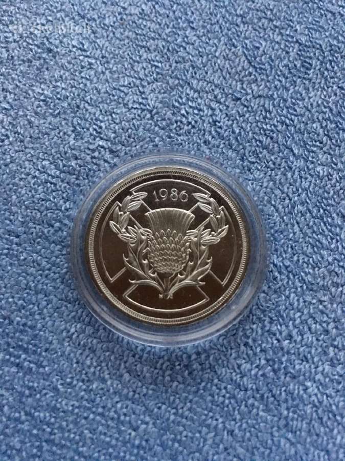 Moneta UK 1986m. 2 svarai, sidabras