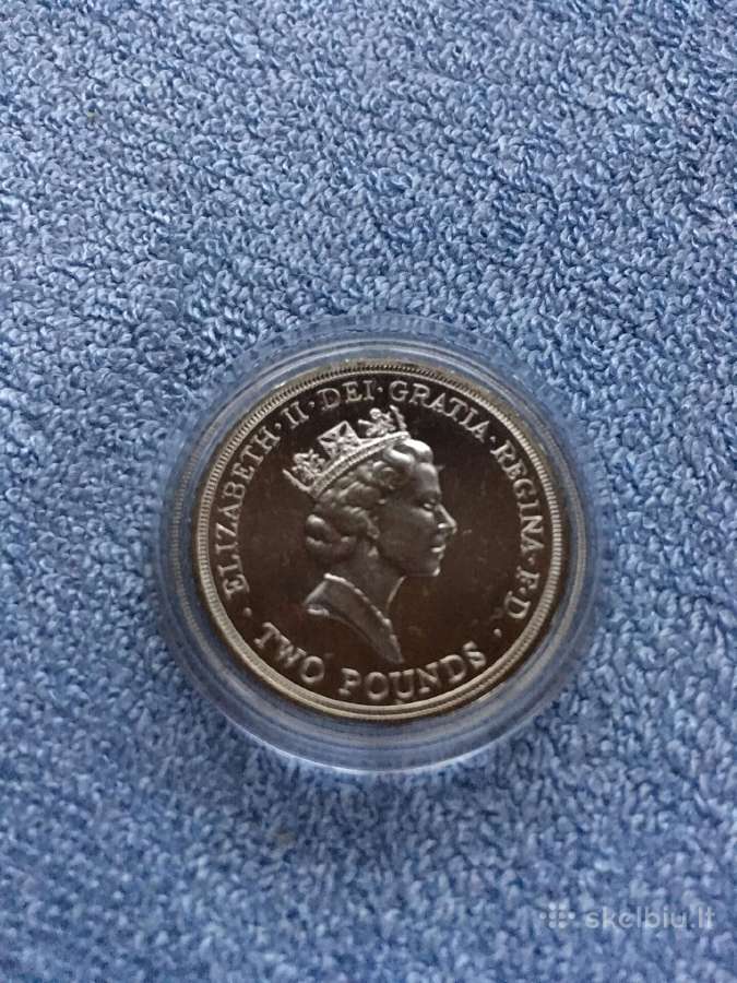 Moneta UK 1986m. 2 svarai, sidabras - nuotraukos Nr. 2