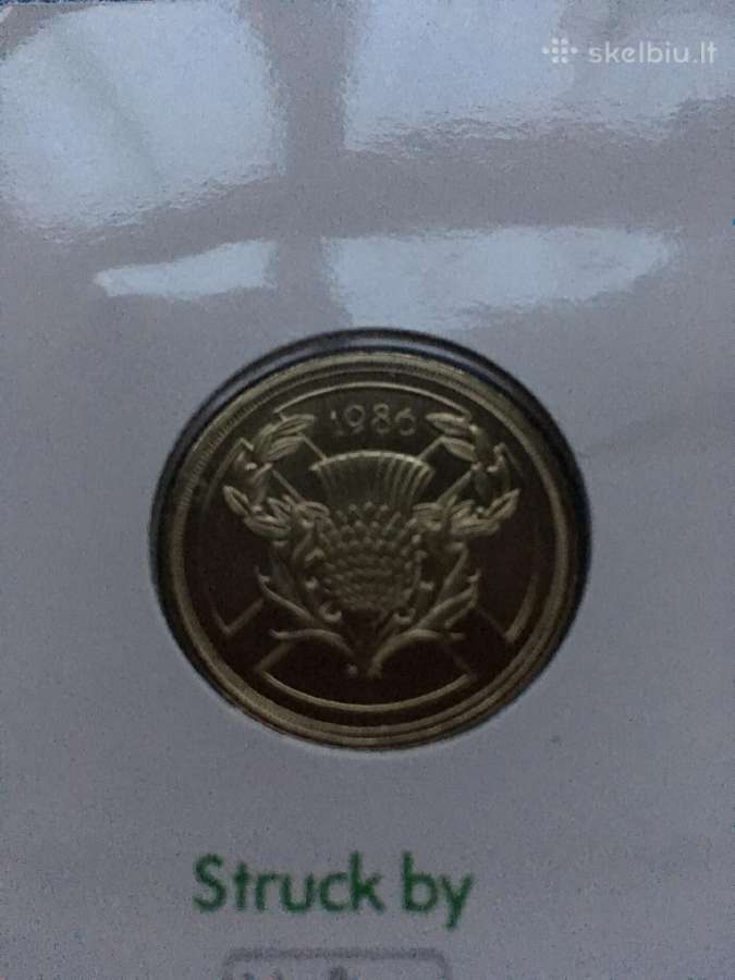 Moneta UK 1986m. 2 svarai, cu-ni