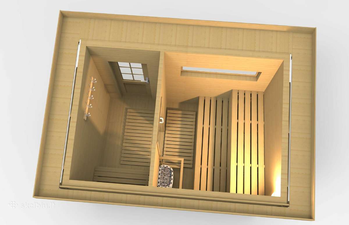 Lauko pirtis - saunas "Rasa" - 2.3 x 3.4 m - nuotraukos Nr. 6