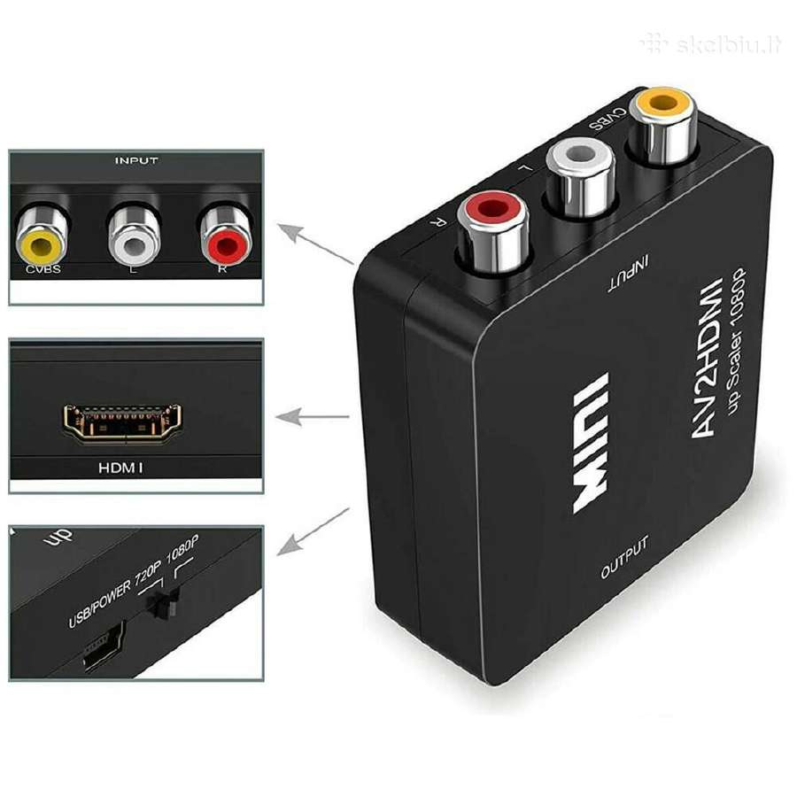 Analoginio vaizdo ir garso keitiklis į Hdmi (1080p - nuotraukos Nr. 2