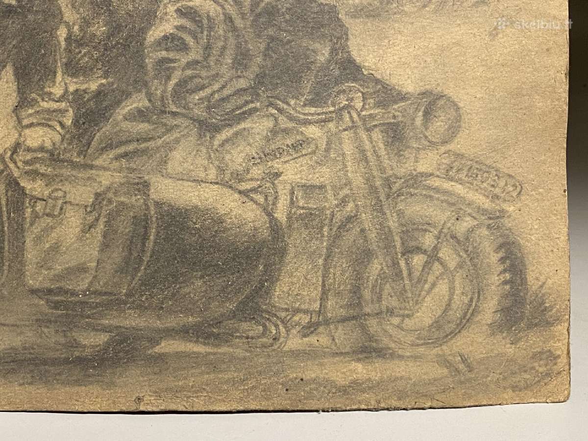 1944 m. vokiečių kareivio piešinys 2. Motociklai - nuotraukos Nr. 5