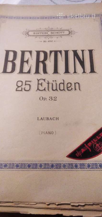 H.bertini Etiudai fortepijonui
