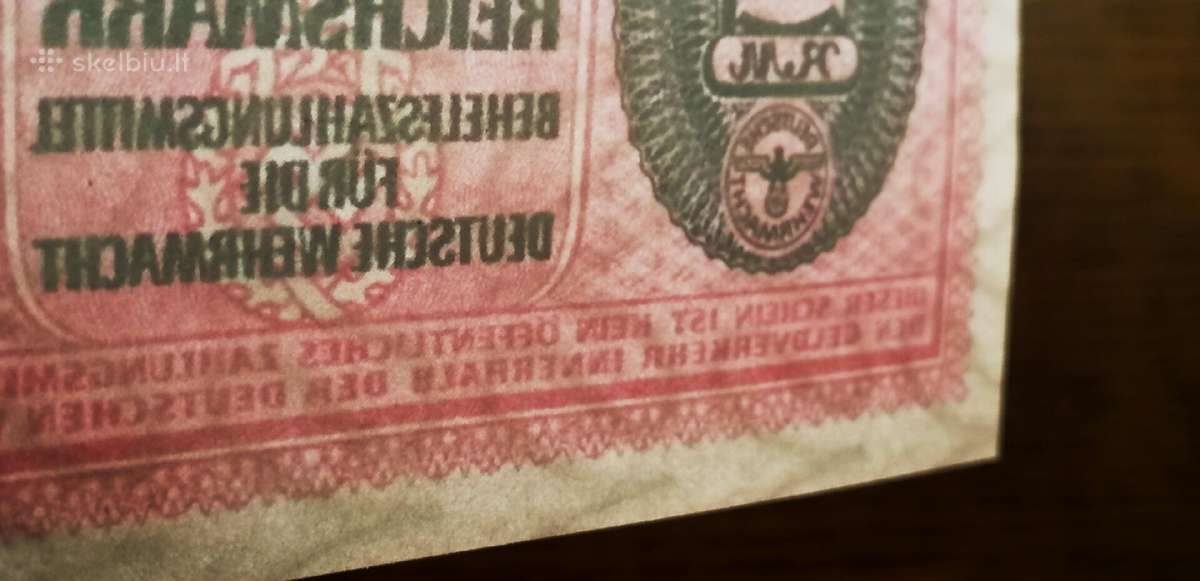 Vermachto 1942 2 reichsmarkės Copy - nuotraukos Nr. 2