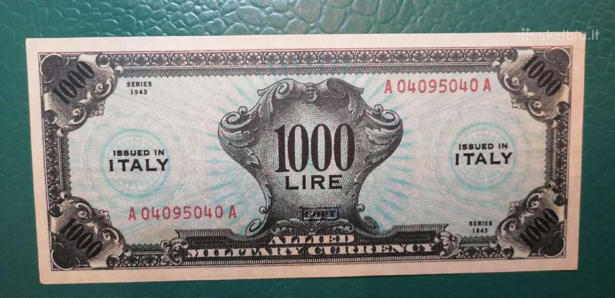 Italija 1943 1000 ir 500 lire Copy