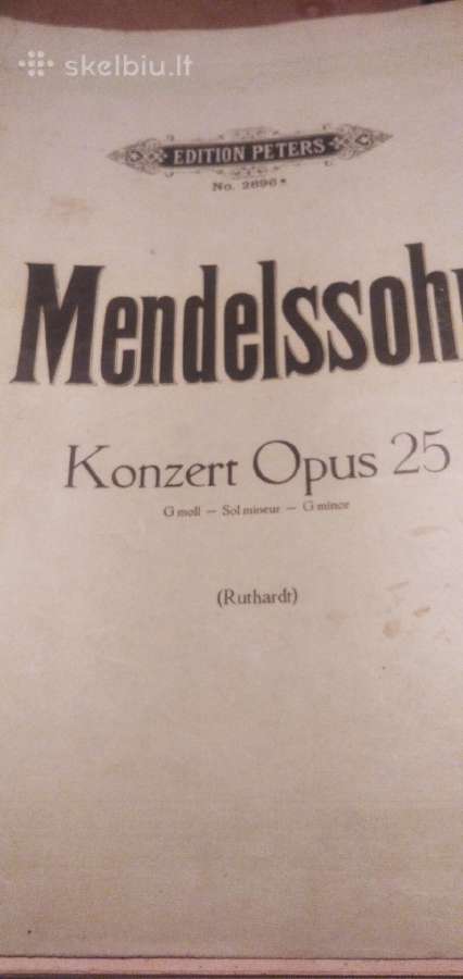 F.mendelssohn- Bartholdy natos fortepijonui