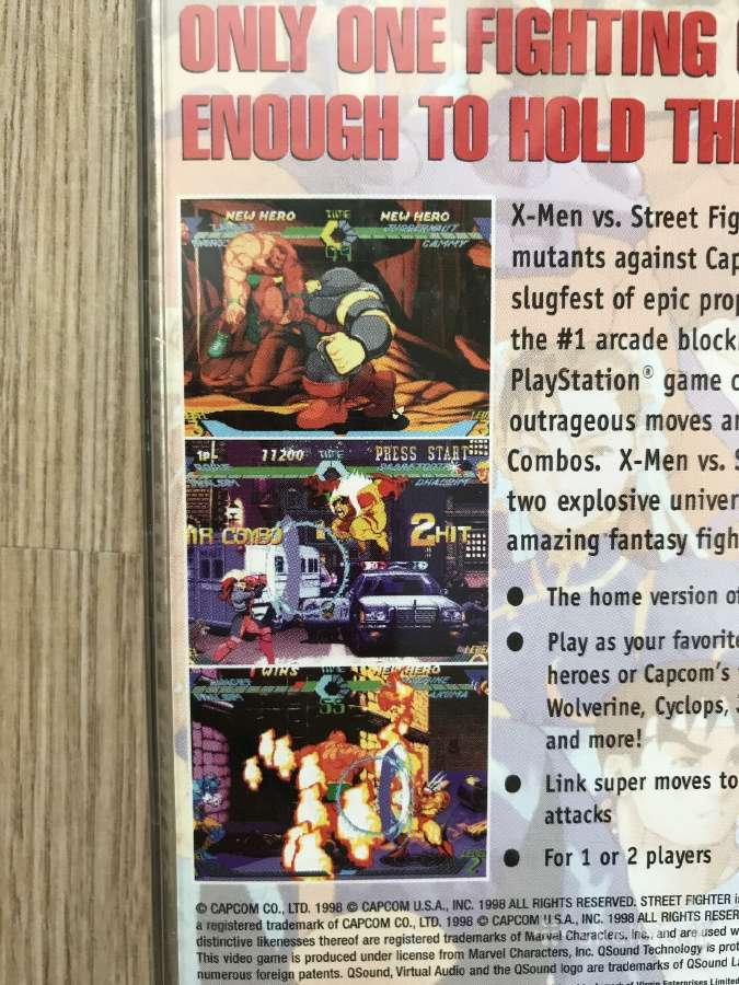 Marvel Comics - X-men Vs. Street Fighter - Ps1 - nuotraukos Nr. 20