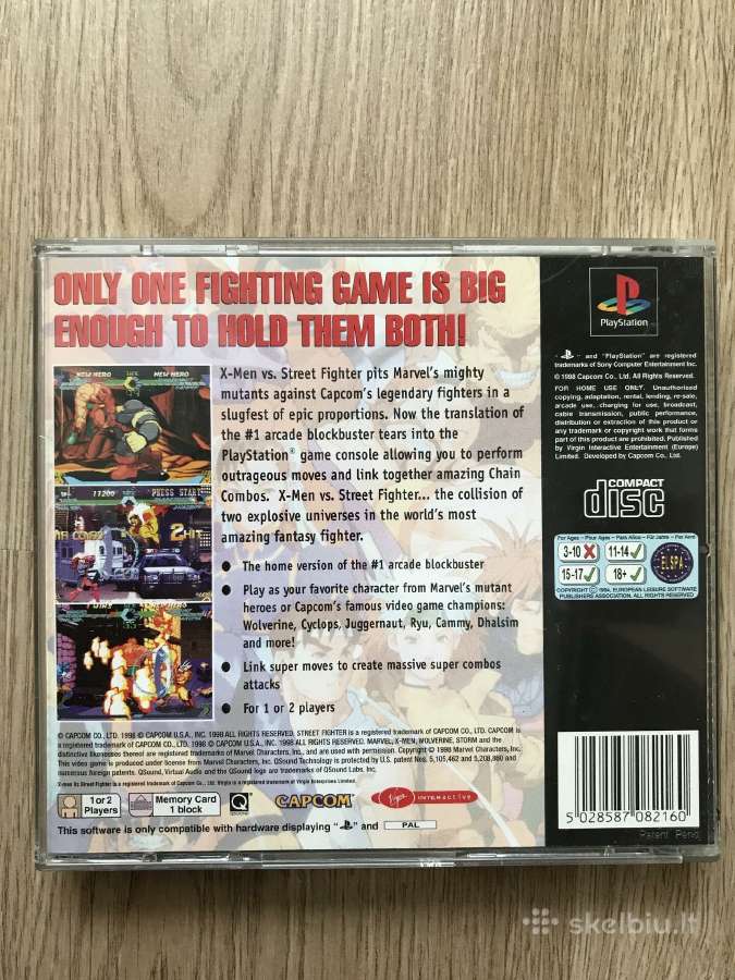 Marvel Comics - X-men Vs. Street Fighter - Ps1 - nuotraukos Nr. 22