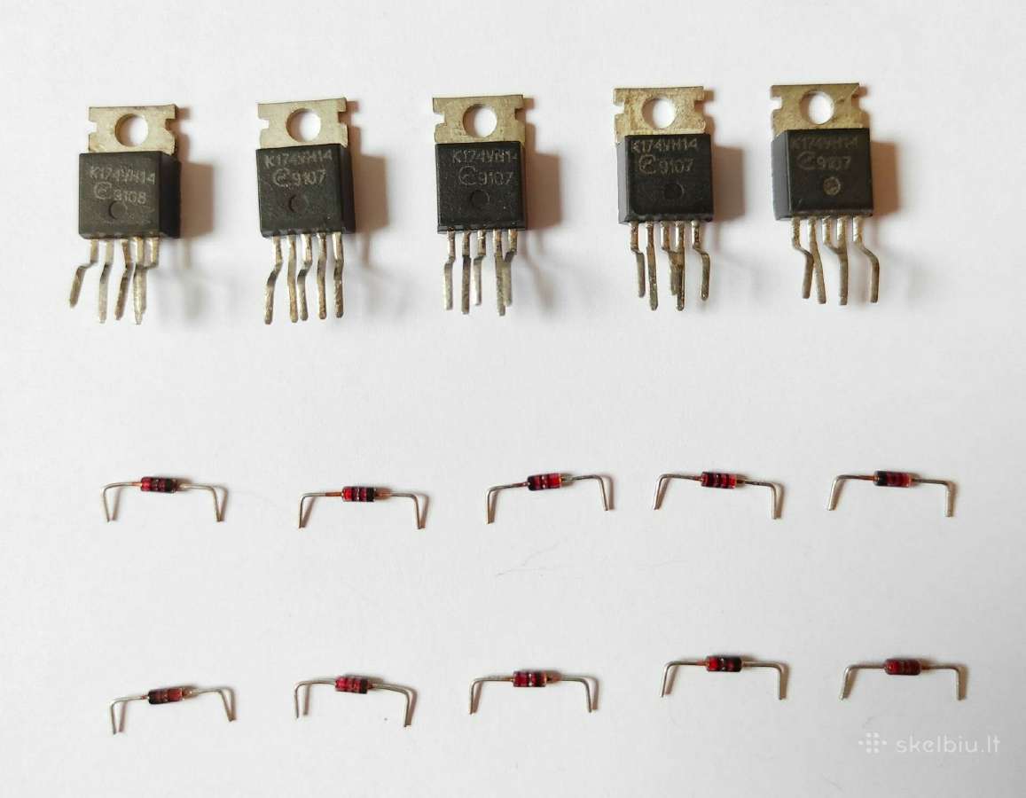 Mikroschemos K174ун14, diodai Кд522б