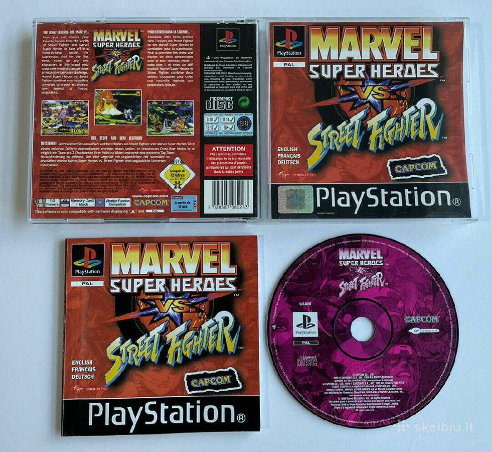 Marvel Super Heroes vs Street fighter Ps1 Pal - nuotraukos Nr. 15