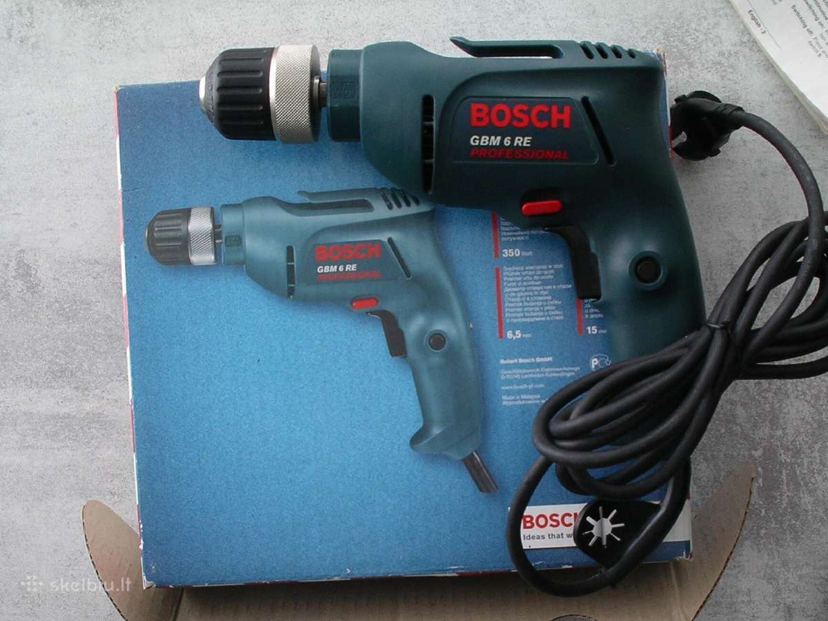 Elektrinė drėlė, grąžtas, gręžtuvas Bosch Gbm 6 Re - nuotraukos Nr. 9