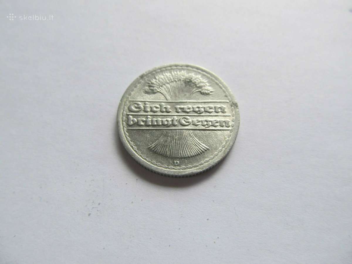 50 pfennig , Vokietija , 1920 D, J - nuotraukos Nr. 2
