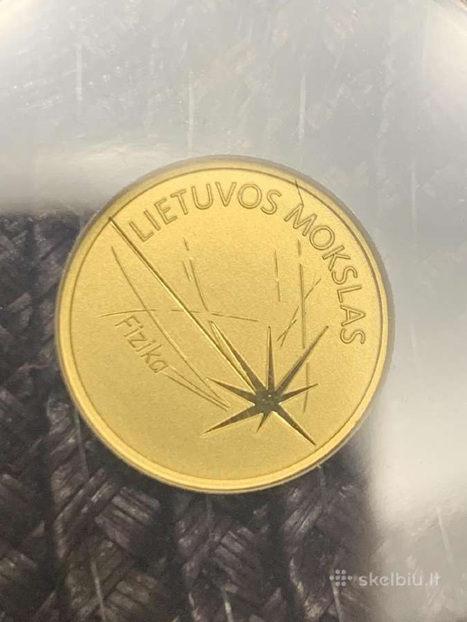 Auksine 5€ moneta iš serijos “Lietuvos mokslas - nuotraukos Nr. 2