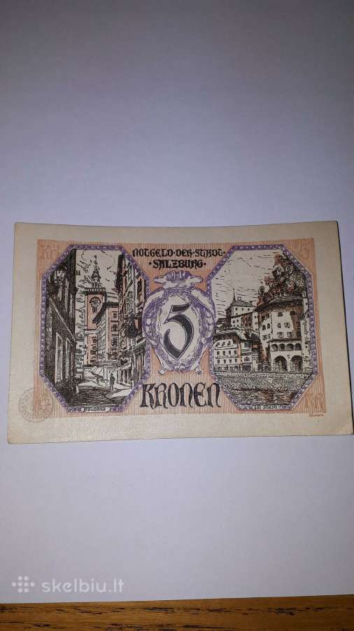 Austrijos notgeldai 5 kronos